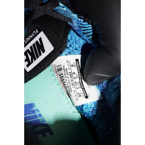 Nike Zoom Flyknit ZVEZDOCHET Men’s Size 9 Blue Green 698616-401 Running Training - Picture 9 of 9